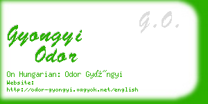 gyongyi odor business card